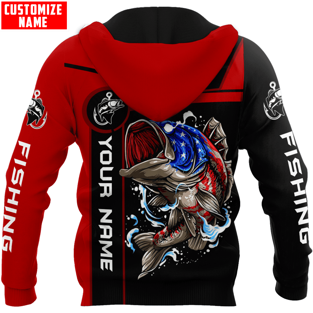 US Bass fishing Custom name fishing shirts for men and women