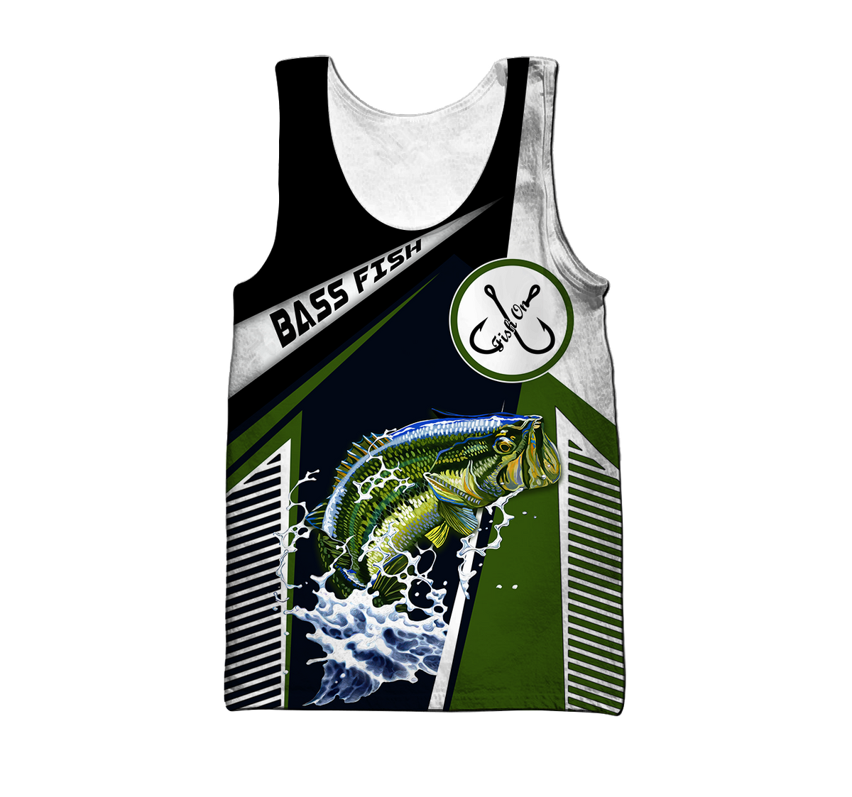 Custom name Bass Fishing in my head 3D design print shirts