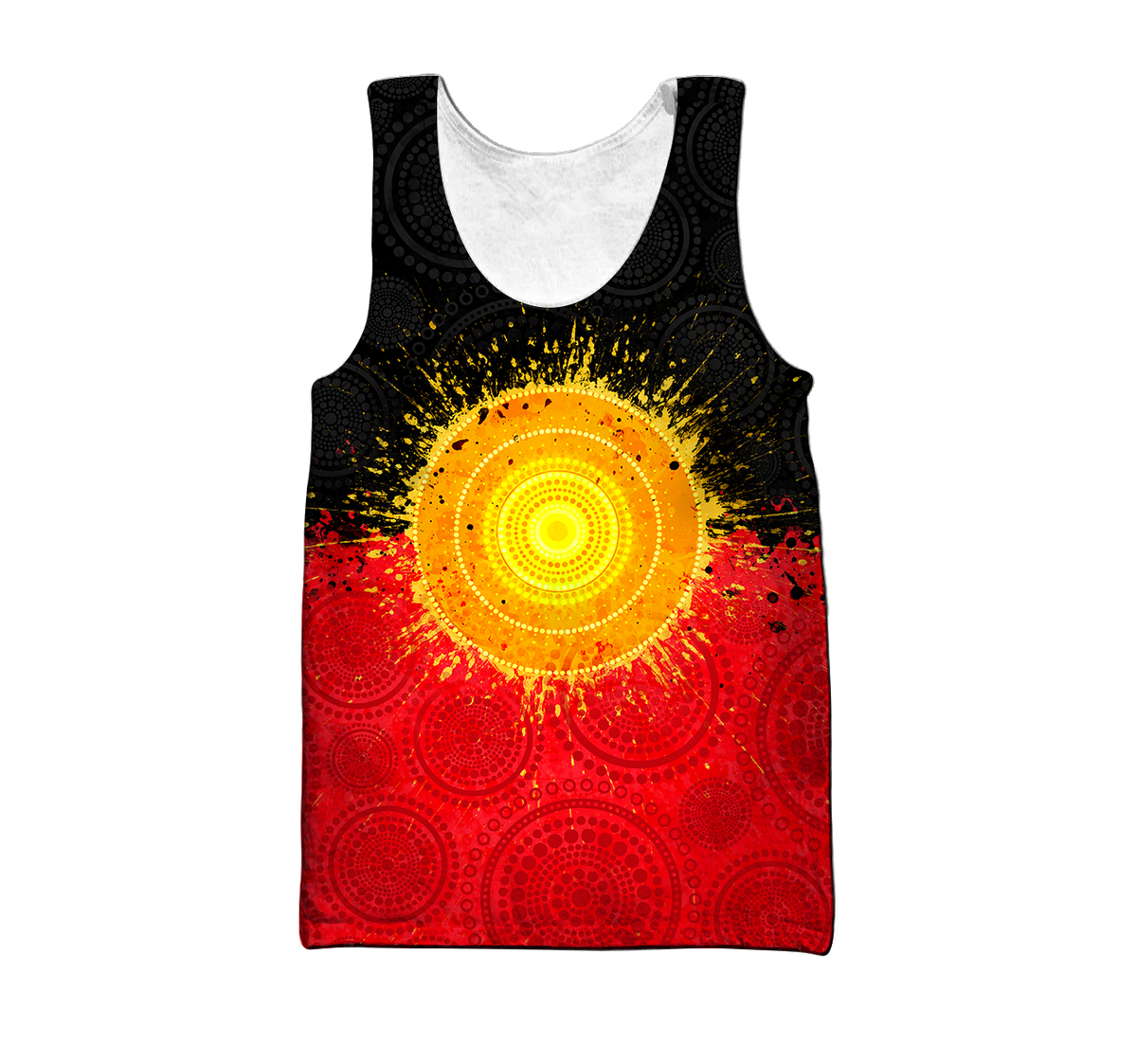 Custom name Aboriginal Flag Indigenous Sun Painting Art 3D design shirts