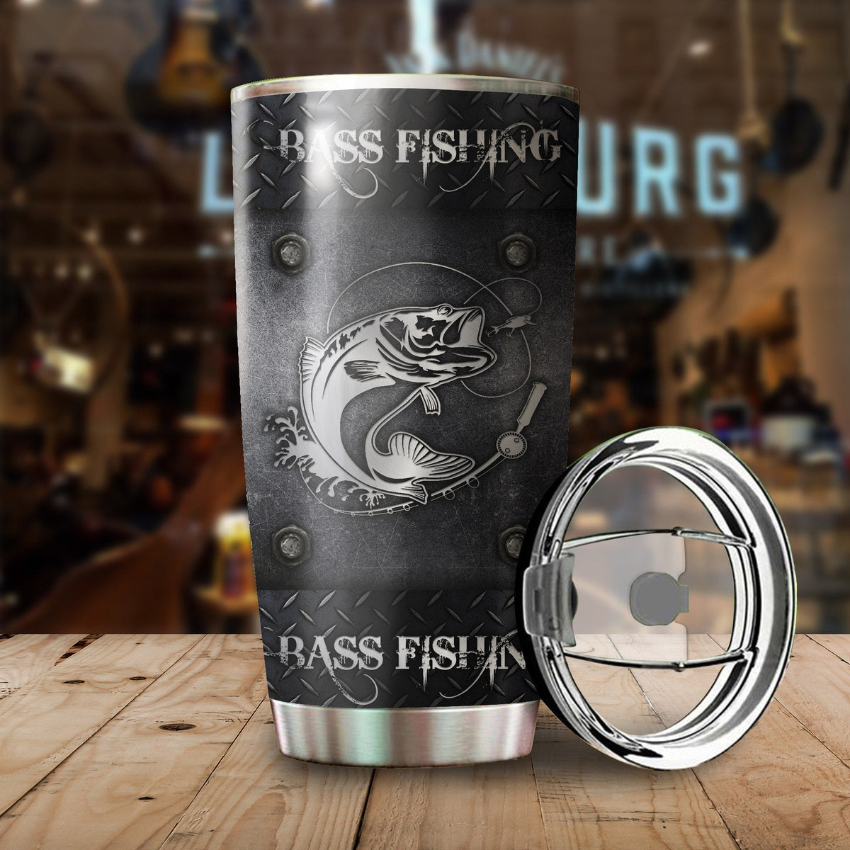 Bass Fishing Metal Stainless Steel Tumbler 20 Oz HC27508