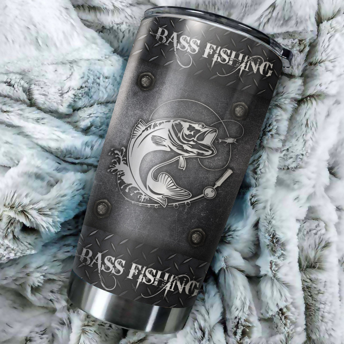 Bass Fishing Metal Stainless Steel Tumbler 20 Oz HC27508