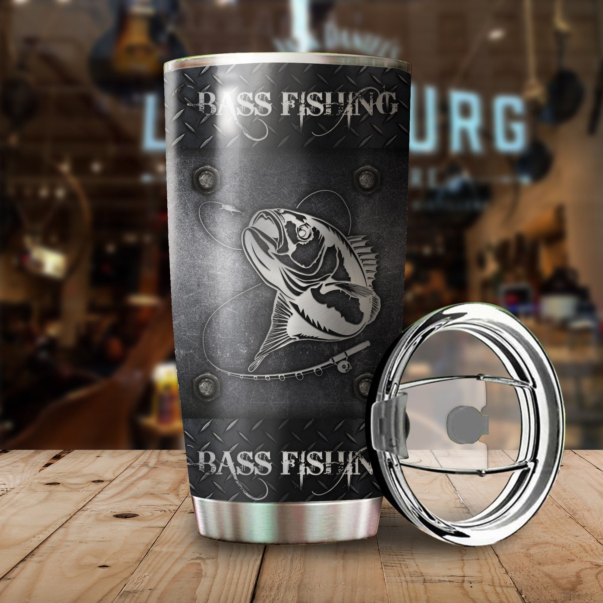 Bass Fishing Metal Stainless Steel Tumbler 20 Oz HC27506