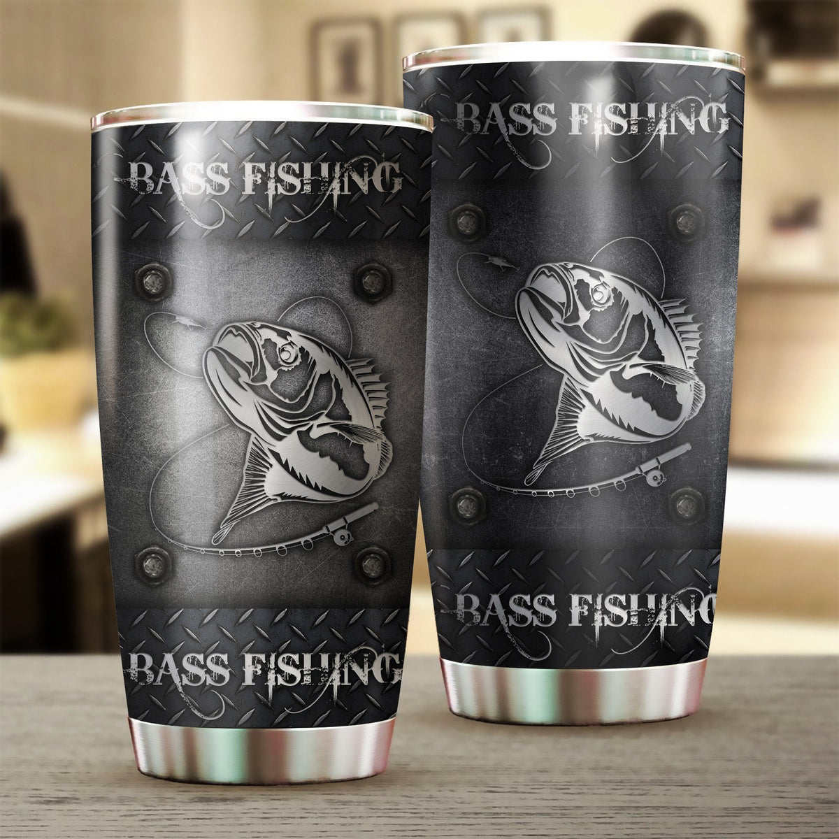Bass Fishing Metal Stainless Steel Tumbler 20 Oz HC27506