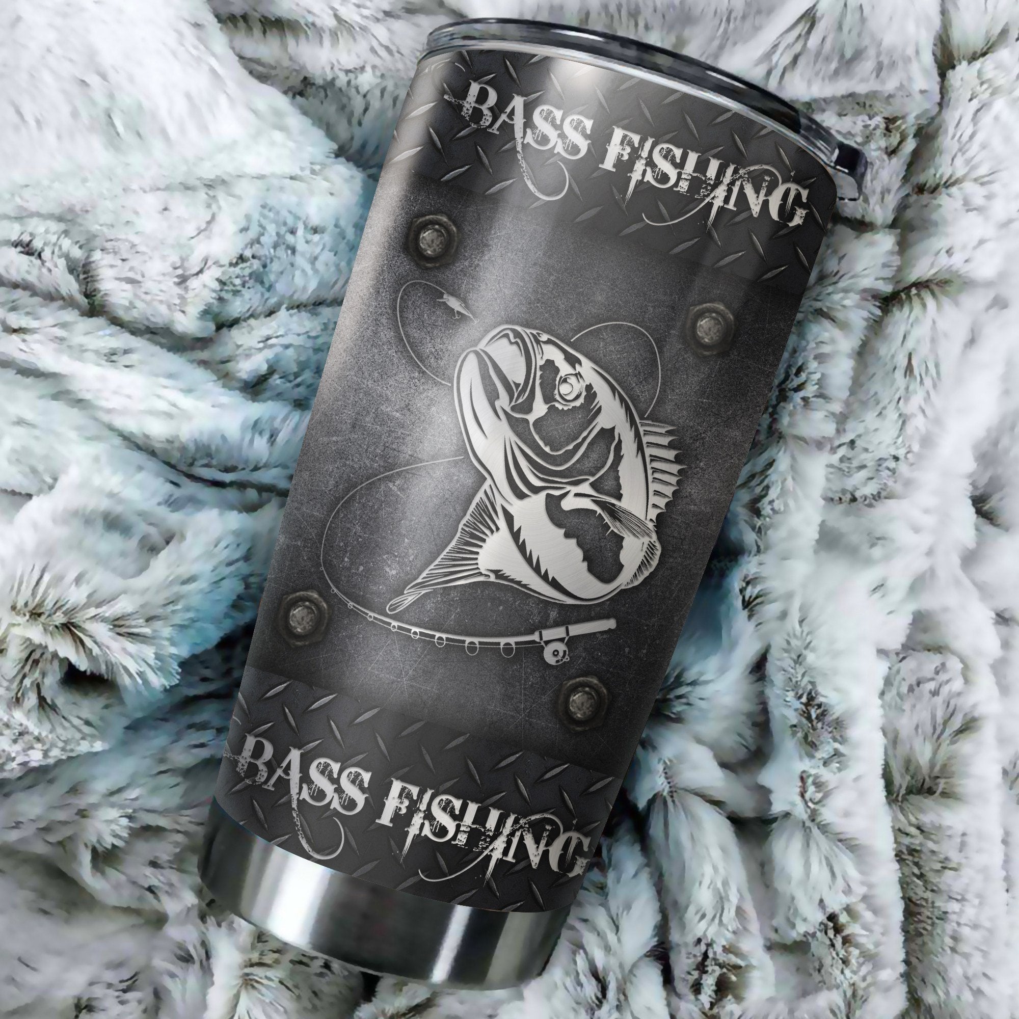 Bass Fishing Metal Stainless Steel Tumbler 20 Oz HC27506