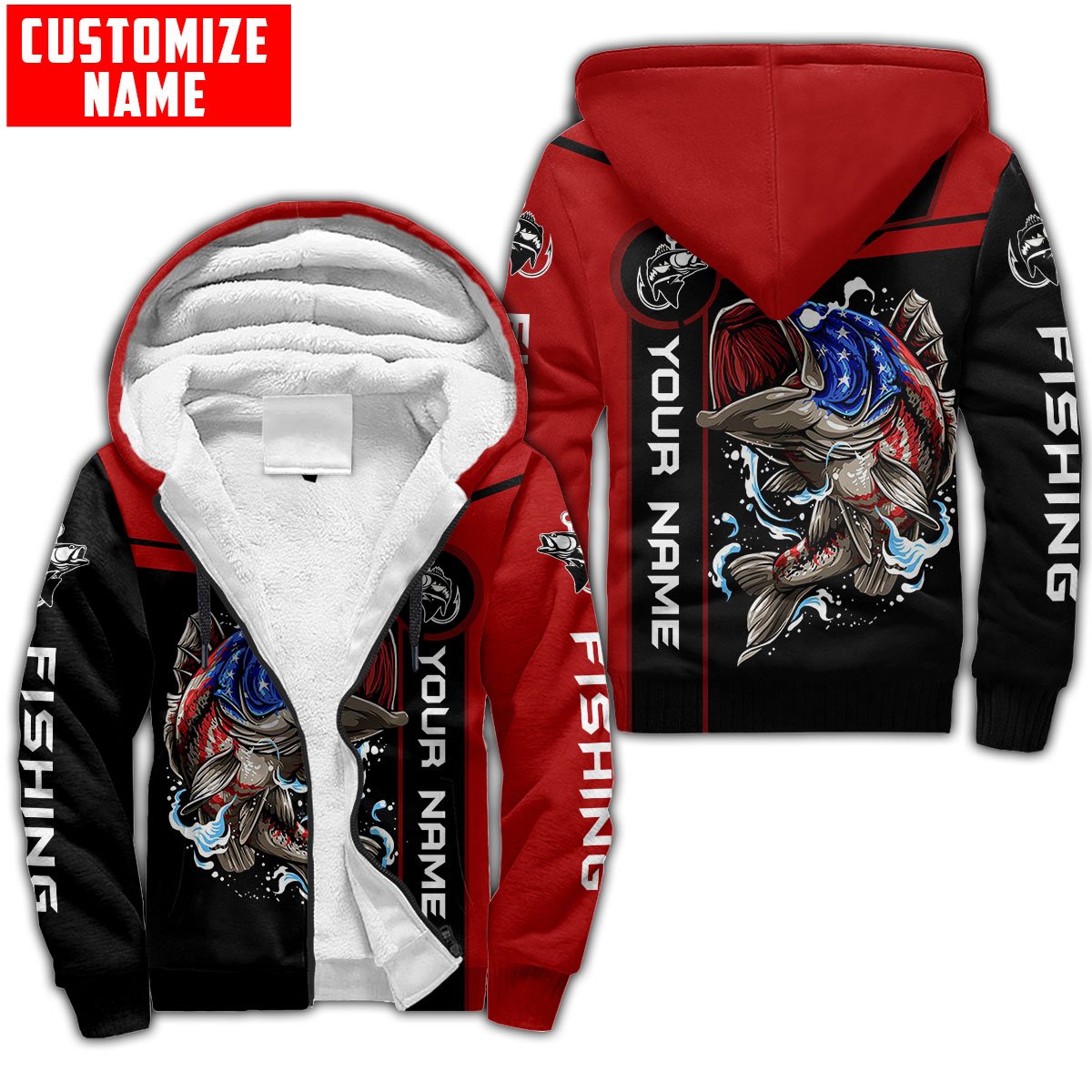 US Bass fishing Custom name fishing shirts for men and women