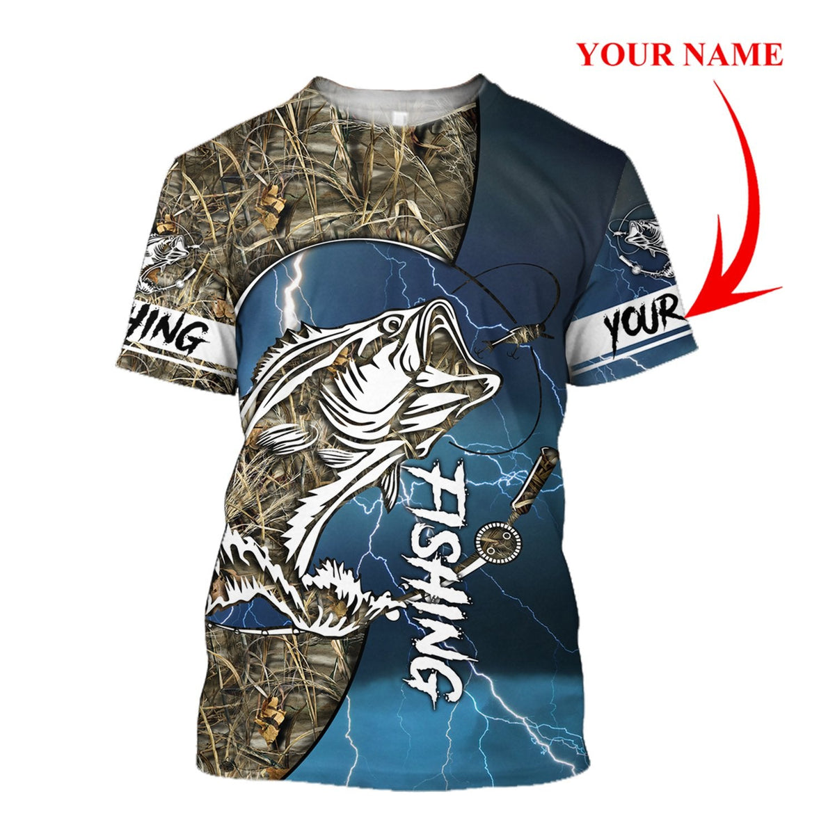 HC Bass fishing Sport - Blue version 3d all over printed shirts for fisher