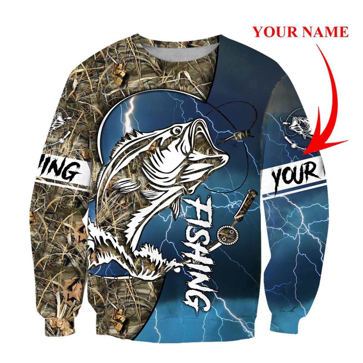 HC Bass fishing Sport - Blue version 3d all over printed shirts for fisher
