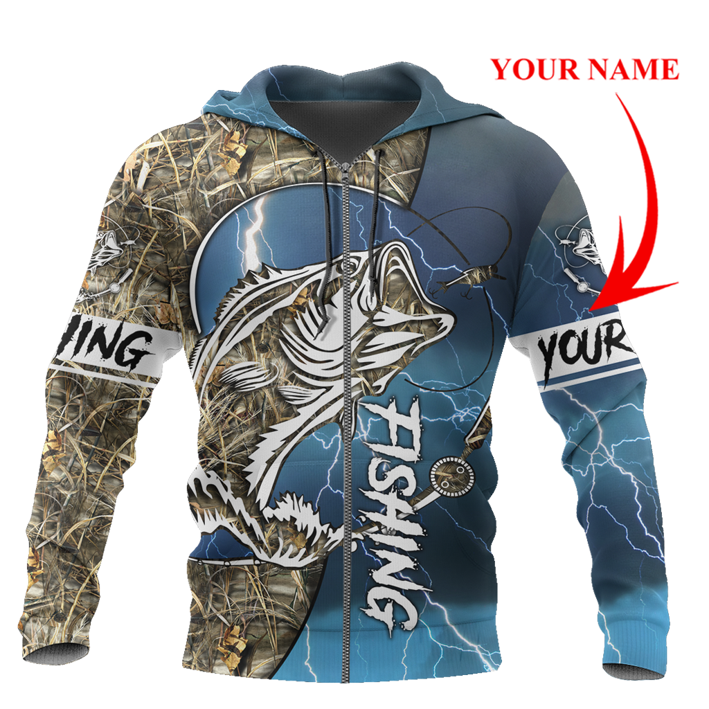 HC Bass fishing Sport - Blue version 3d all over printed shirts for fisher
