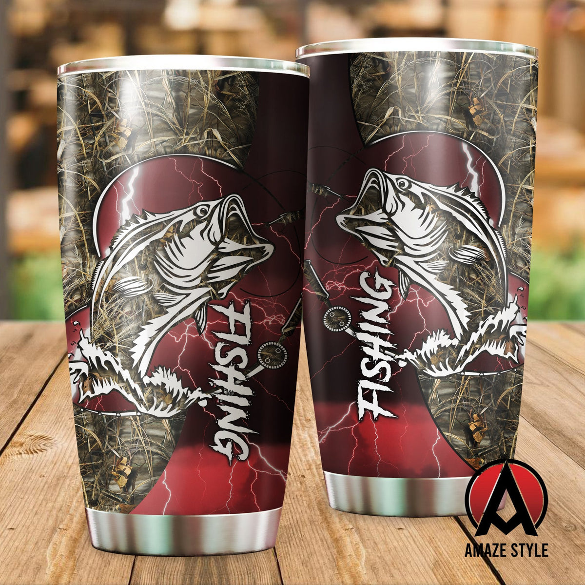 Bass fishing Sport - Red version Stainless Steel Tumbler 20 Oz TR121101