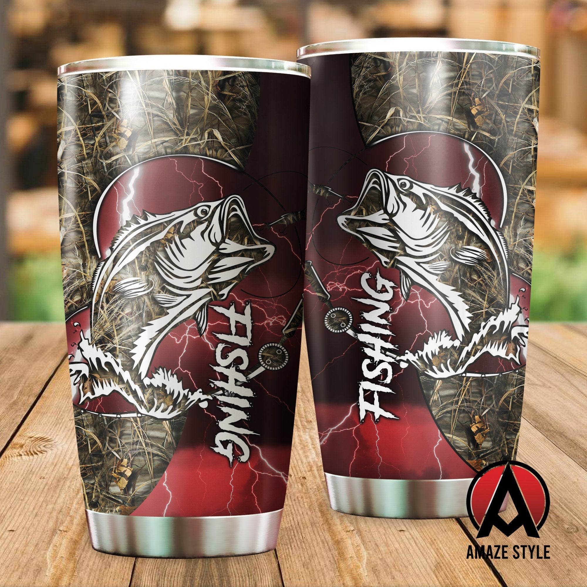 Bass fishing Sport - Red version Stainless Steel Tumbler 20 Oz TR121101