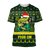 Bass Fishing Fish on Christmas Hat 3D Shirts
