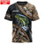 Bass fishing Zip pattern camo Custom name fishing combo for men
