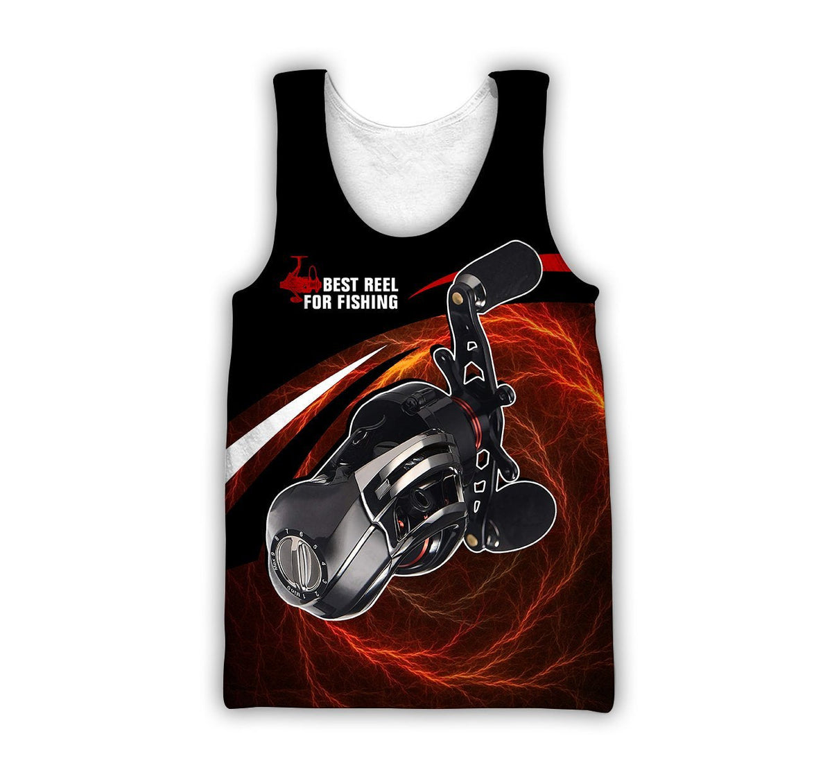 Best spinning reels for bass fishing 3D all over printing shirts for fisherman fire color TR030102