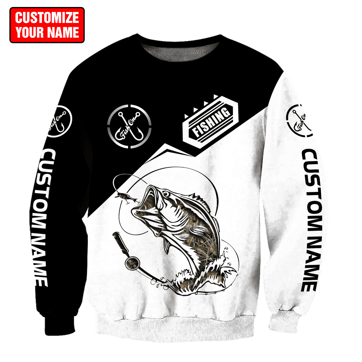 Custom name Bass fishing Realtree fishing shirts for men and women