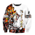 Bass Fishing Sport Orange Camo tattoo 3D shirts for men and women