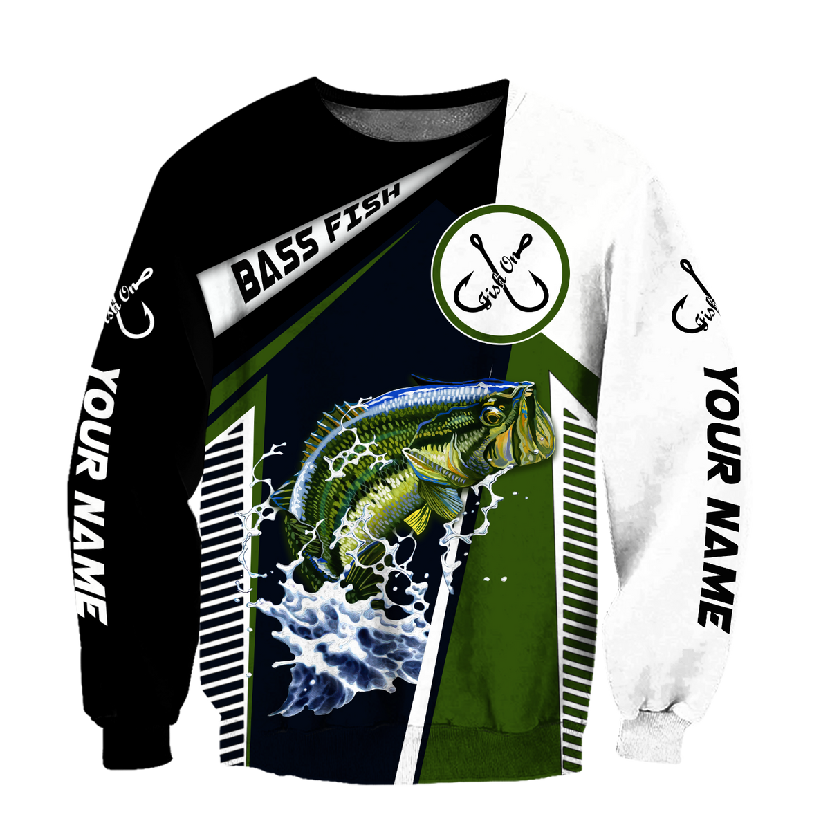 Custom name Bass Fishing in my head 3D design print shirts