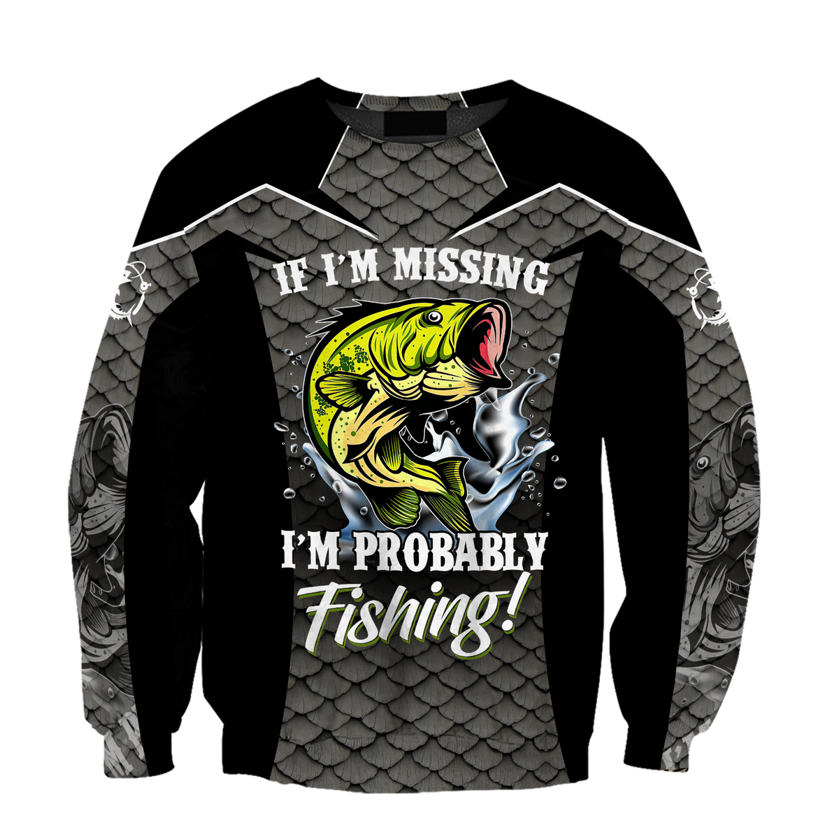 Bass Silver Sports Probably Fishing 3d print shirts