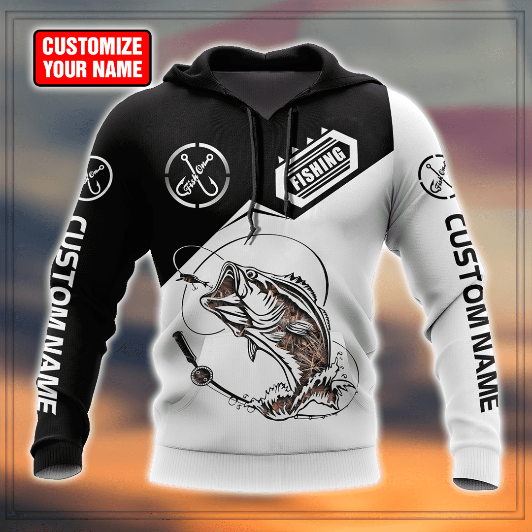 Custom name Bass fishing Realtree fishing shirts for men and women