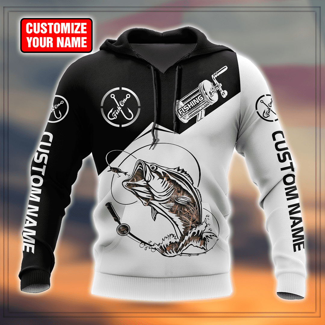 Custom name Bass fishing Realtree fishing shirts for men and women