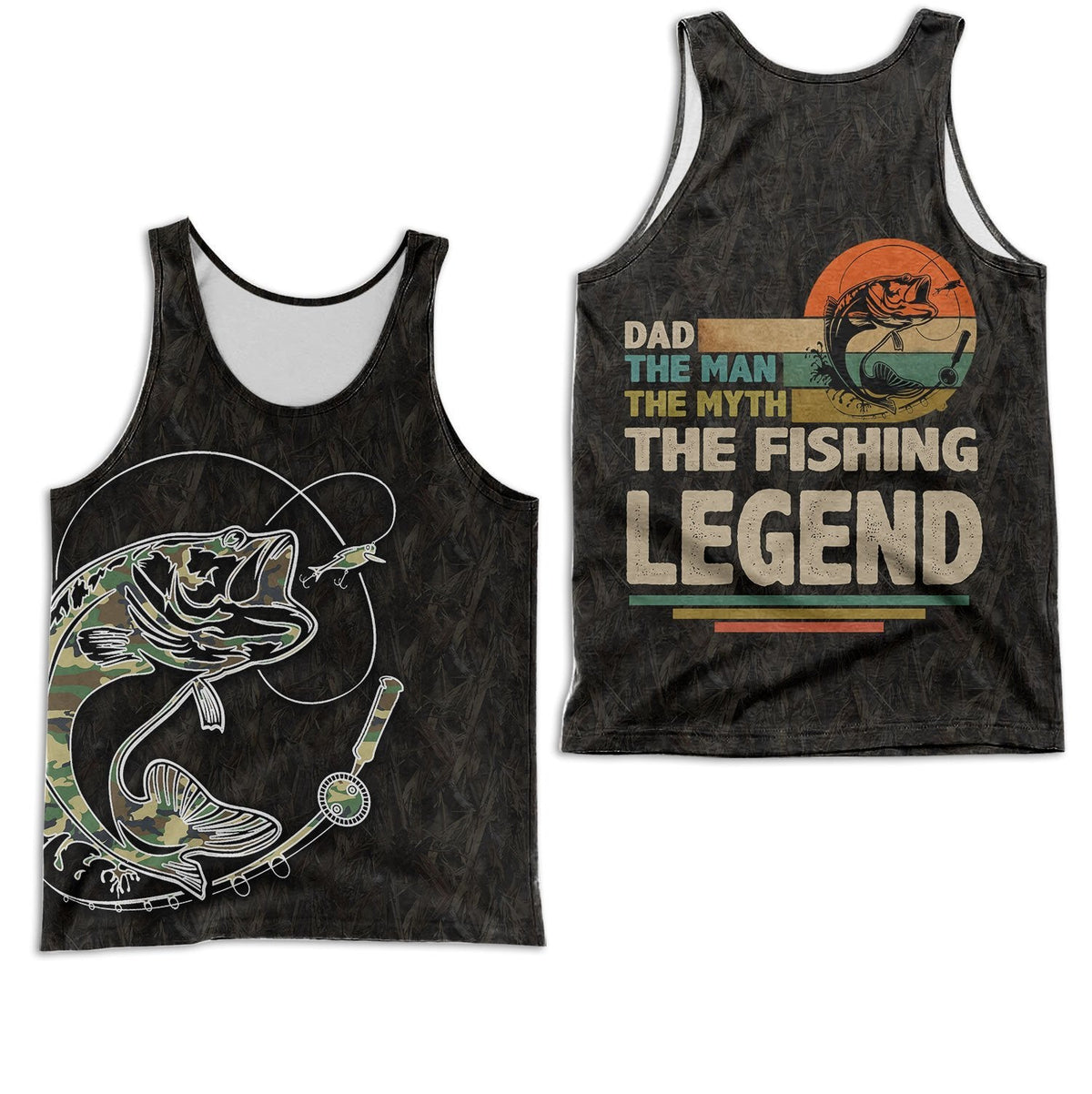 Custom name Fishing Dad The fishing Legend 3d printed shirts